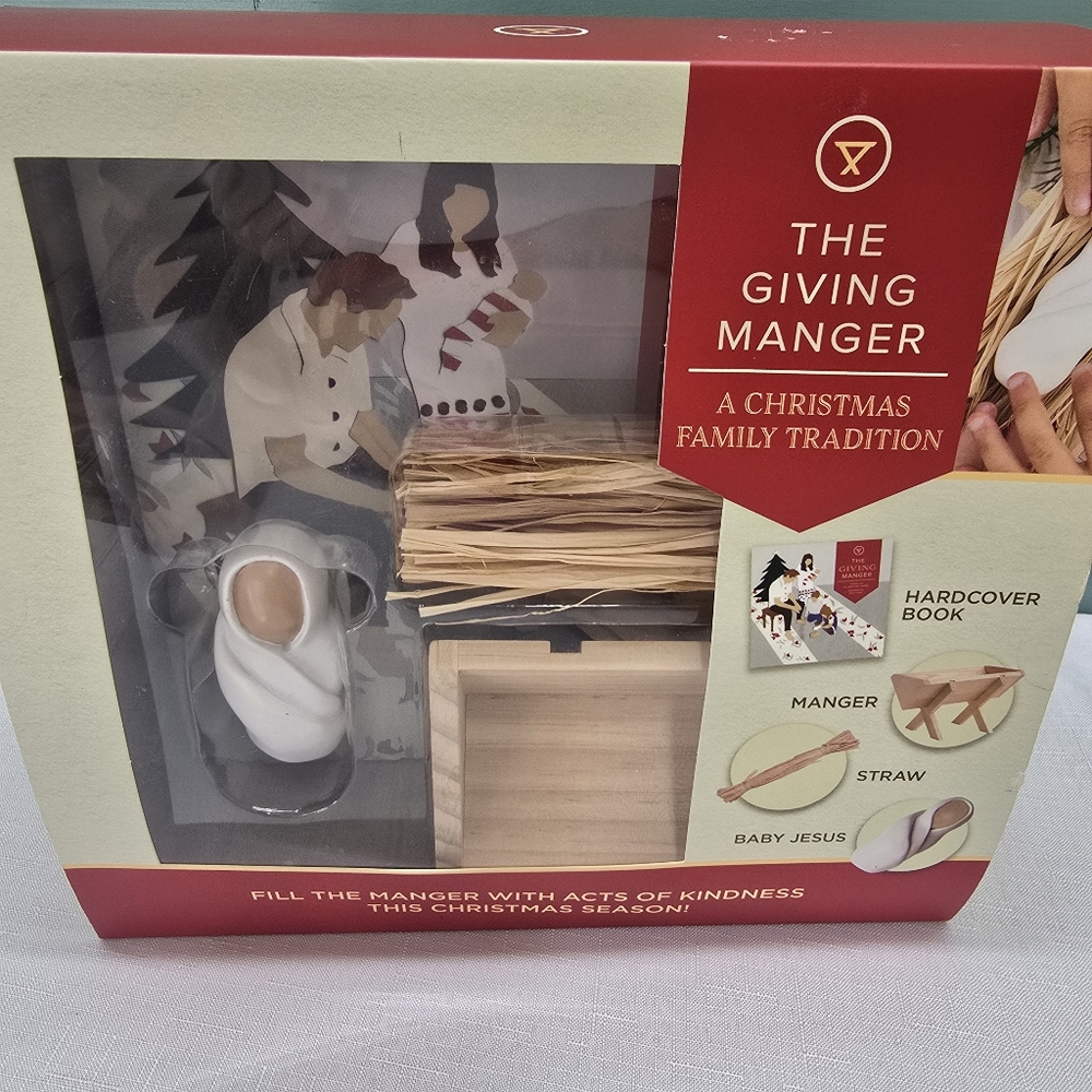 The Giving Manger a Christmas family tradition book & manger
